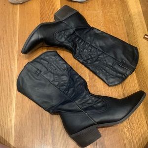 Black western style boots